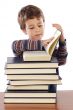 Adorable child studying