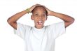 boy shouting madly