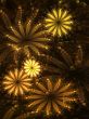Golden Flowers Abstract Background