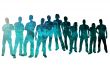 textures style of people silhouettes