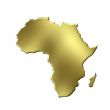 Africa 3D Golden Map