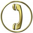 3D Golden Telephone Sign