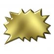 3D Golden Shout Bubble