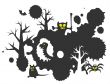 Black monsters background
