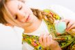 Young girl concentrated on painting