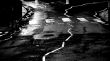 abstract of zebra road crossing