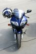 Dark blue motorcycle.