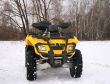 The yellow cross-country vehicle.
