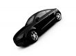 isolated black car front view