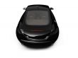 isolated black car back view