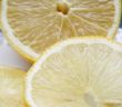 Macro close-up of fresh slices of lemon