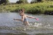 Girl in river.