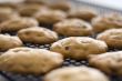 Fresh home made cookies on a cooling rack