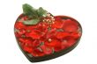 valentine heart with a rose petals