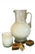Jug filled by milk