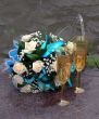 Wedding bouquet and glasses