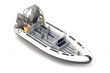 motor boat on white