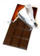 The opened chocolate bar