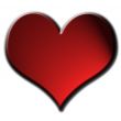 Large Red Beveled Heart