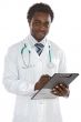 young doctor writing