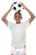 boy holding a soccer ball