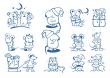 christmas mice contour