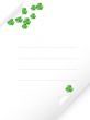 Bended paper with shamrocks