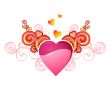 valentine`s heart with love / vector