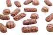 Chocolate candy on white