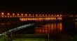 Power dam in the night