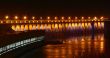 Power dam in the night