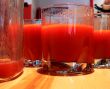 Glasses of tomato juice