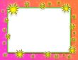 Gold Splash Frame on Pink and Orange