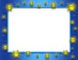 Blue Frame with Gold Splashes