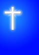 White Cross on Blue