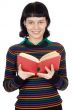 attractive girl reading