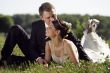Bride and Groom being romantic