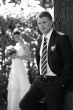 Bride and Groom in Forest