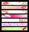 love and hearts website banners / vector / set 2
