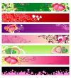 love & hearts website banners / vector / set 1