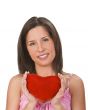 Woman with a red heart