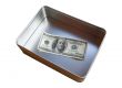 Money in a box.