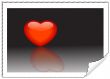 Bended stamp with glass heart