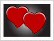 Stamp with two hearts