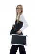 beauty blonde with valise