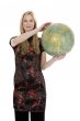 Young woman with  globe