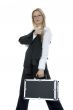 beauty blonde with valise