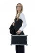 beauty blonde with valise