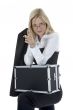 beauty blonde with valise