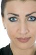 portrait of the brunette with blue eye